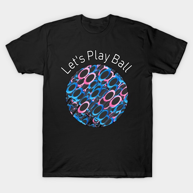 Kaleidoscope ovals in pink, blue and black. Retro design, includes a cute sticker set. T-Shirt by innerspectrum